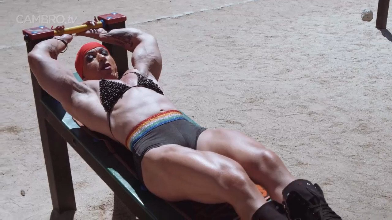 Mrs Sanchez , her muscular poses make everybody hard #39XfZAJn