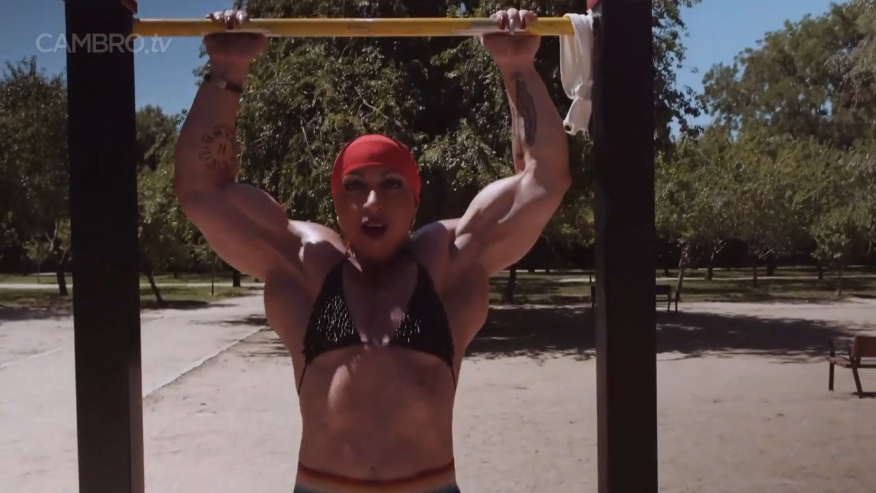 Mrs Sanchez , her muscular poses make everybody hard #GquR5BUu